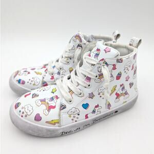 Lola & the Boys Kids' Dreamer Doodle High Top Sneaker Shoes Size US7 EU37